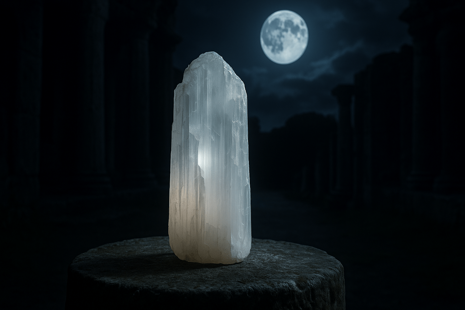 La Sélénite et les oracles de lune dans l’Antiquité selenite oracle lune blog lapidem min