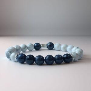 Aquila Alba - Bracelet Saphir bleu & Howlite