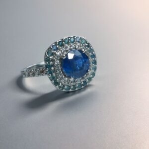 Bague sertie de Saphirs & Zircons - Nivara