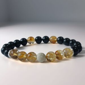 Aurum Noctua - Bracelet Citrine & Tourmaline noire