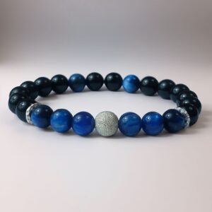 Noctua Vibratio - Bracelet Cyanite bleue & Tourmaline noire