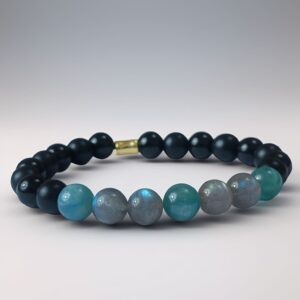 Mentis Nimbora - Bracelet Cyanite verte & Labradorite