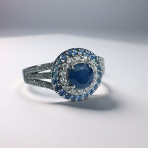 Bague sertie de Saphirs & Zircons - Sapphira