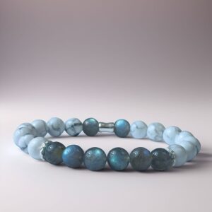 Diurna Intuitus - Bracelet Labradorite & Howlite