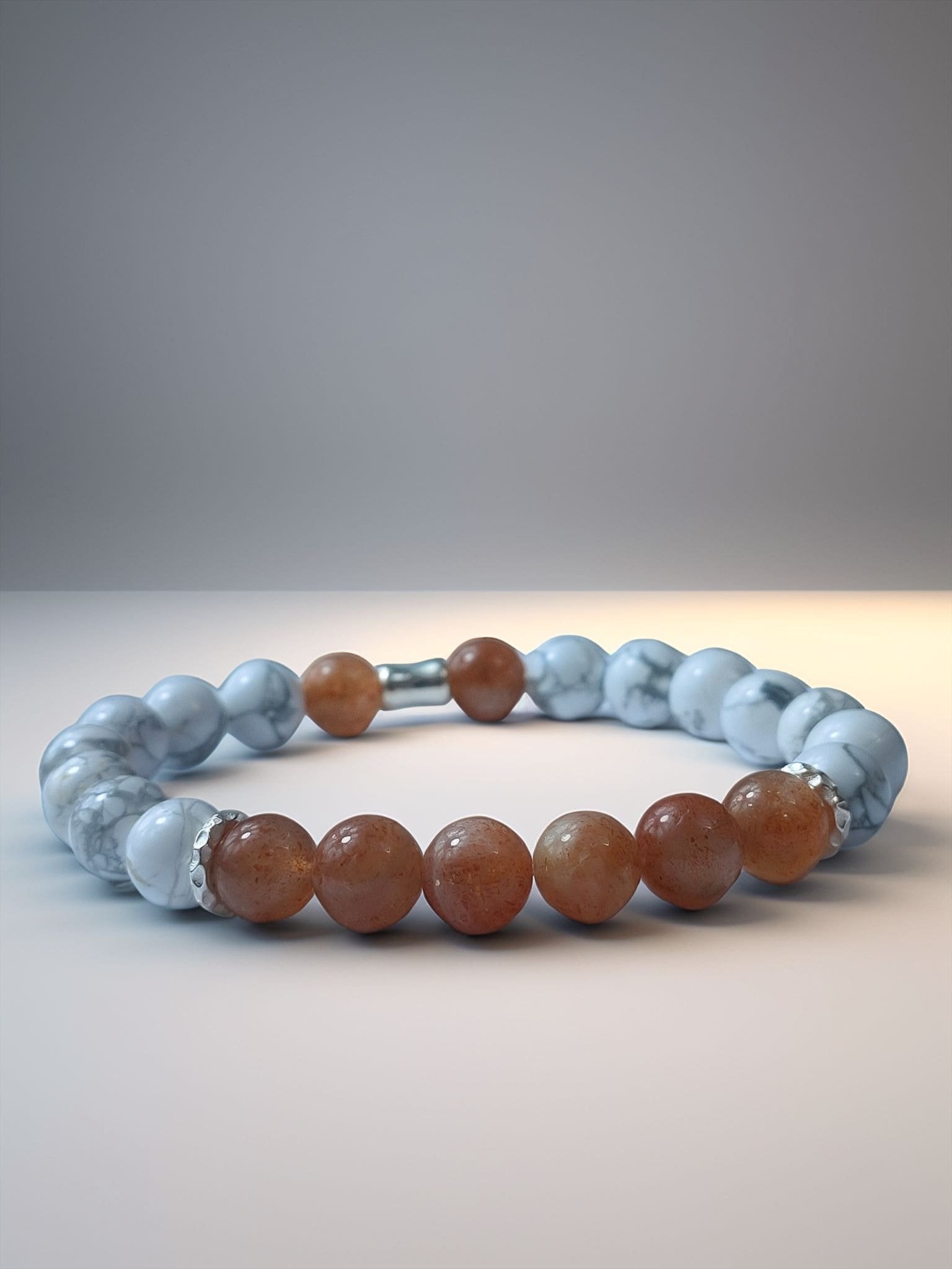 Le Souffle du Diamant : Les Rois du Vide et de la Pierre bracelet duirna solis pierre de soleil howlite 2 min