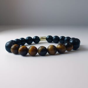 Protecta Illustra - Bracelet Oeil de tigre & Obsidienne & Onyx