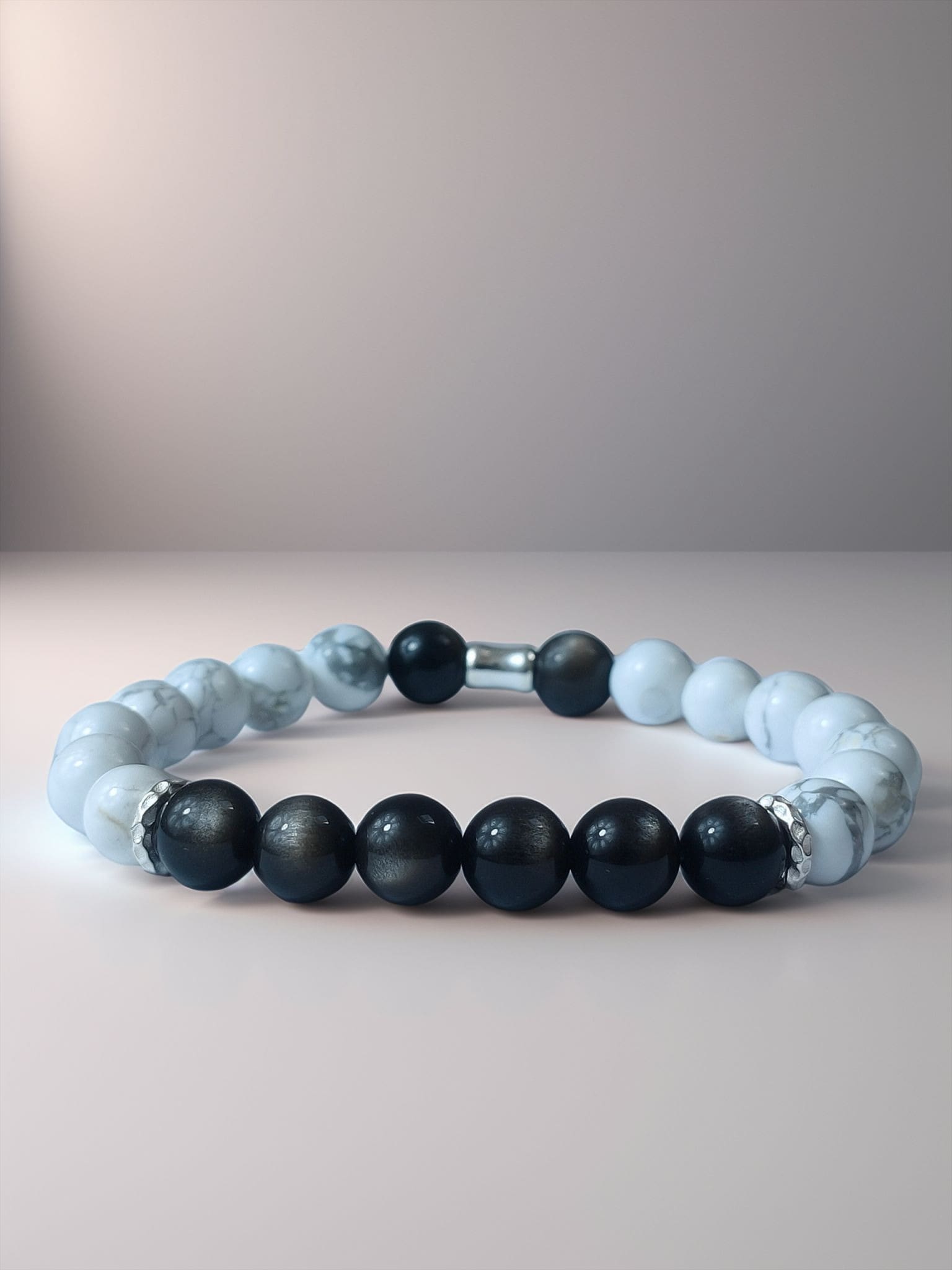 Le Souffle du Diamant : Les Rois du Vide et de la Pierre diurna obsidiana obsidienne argent howlite 1 min
